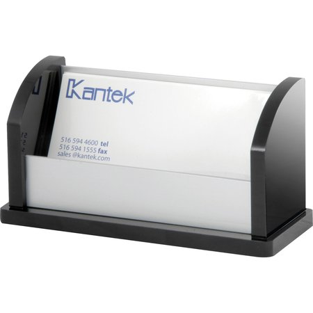 Kantek Black Acrylic and Aluminum Business Card Holder BA-330
